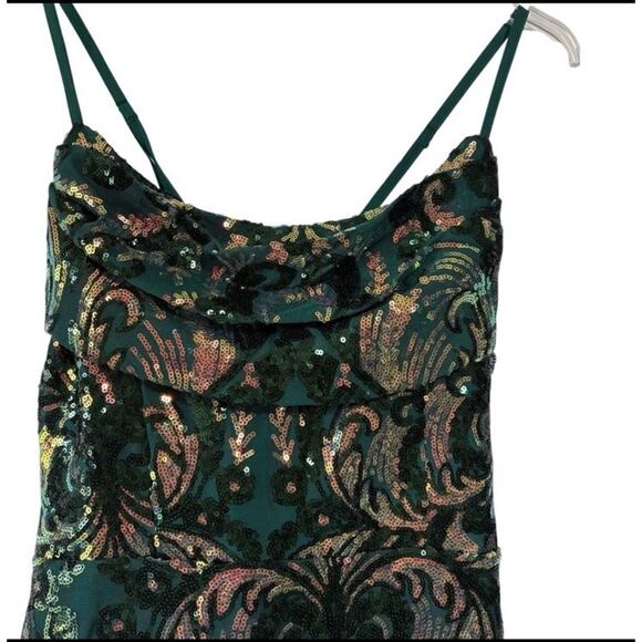 Selfie Leslie Marbella Sequined Mini in Forest Green Size XL - Picture 5 of 11
